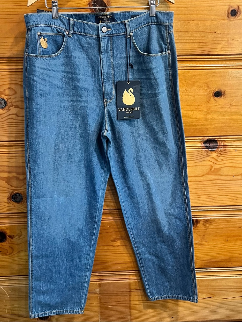 NWT Gloria Vanderbilt Nico High-Rise Blue Denim Jeans Straight Leg 14 Classic